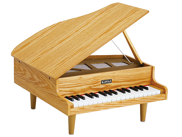 おもちゃカワイ ミニピアノ 木目 - 楽器のおもちゃ