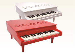 ミニピアノP-32（ホワイト/レッド） 新発売