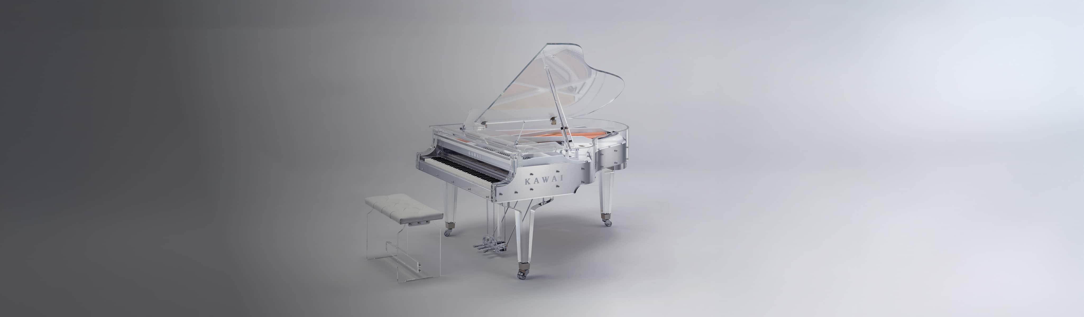 クリスタルグランドピアノのピアノの画像