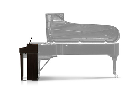 ペダル位置をアコースティックピアノとほぼ同じ位置となるよう設計