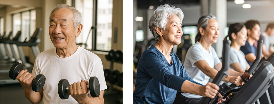 居住者の高齢者向けに軽運動プログラムやマシンを導入すれば、健康寿命を延ばす手助けになります。高齢者の介護予防における主なポイントは以下になります。